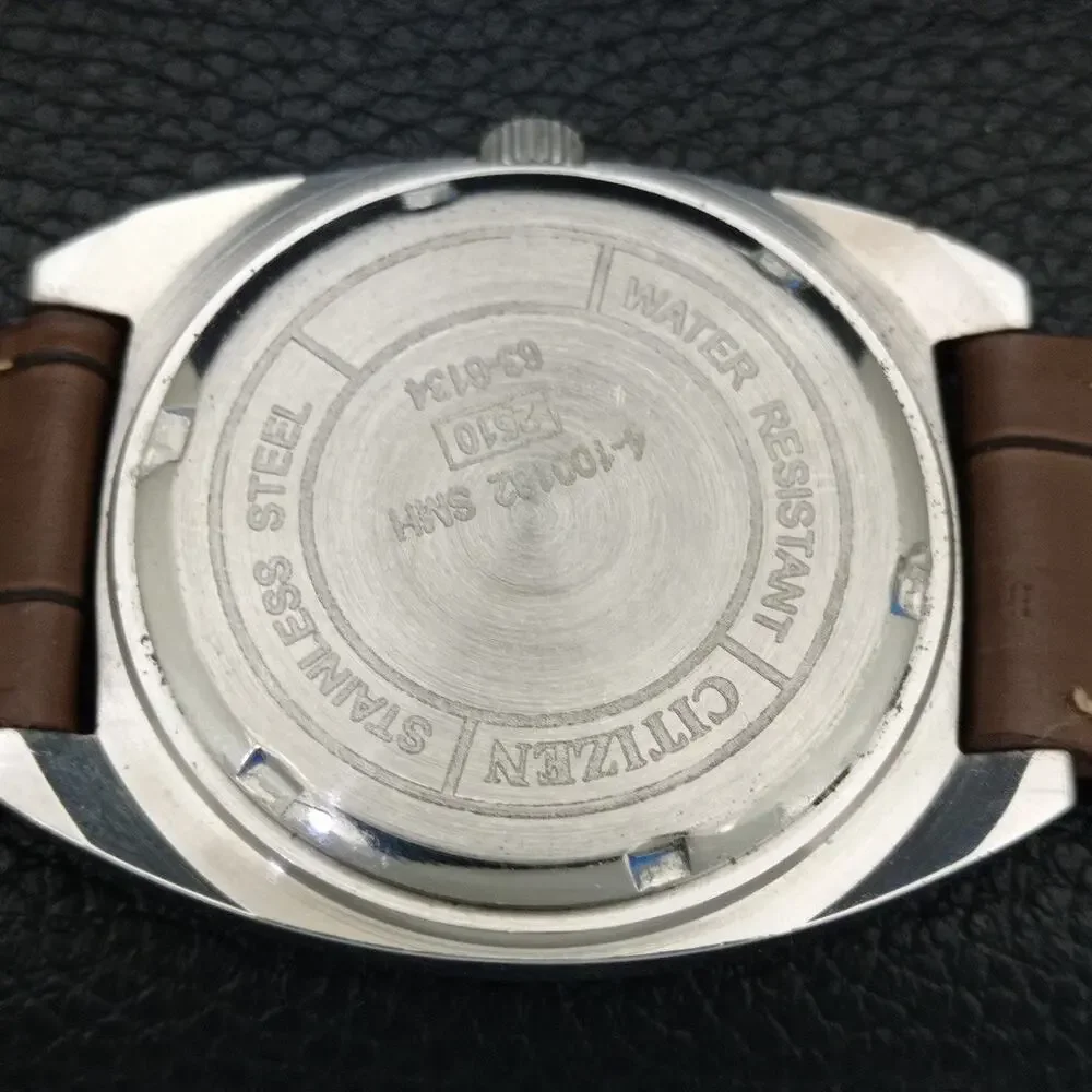 Vintage 1973 Citizen Manual Wound Mens Silver Watch & Silver accents